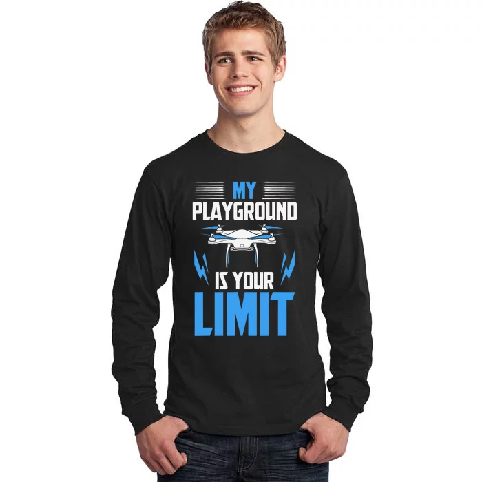 Drone FPV Copter Pilot Tall Long Sleeve T-Shirt