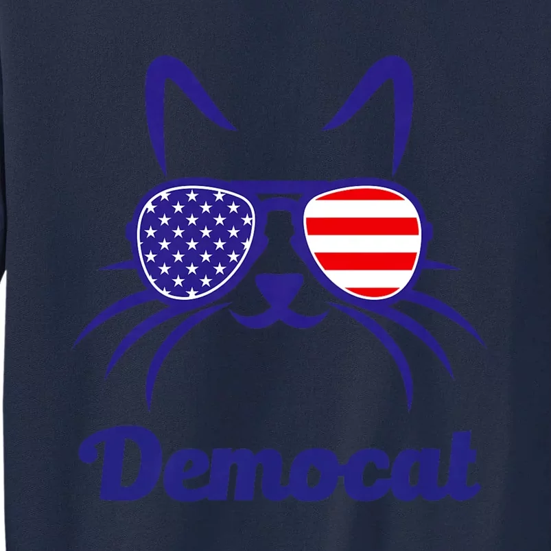 Democat Funny Cat Ladies For Kamala Harris Democrat Lady Tall Sweatshirt