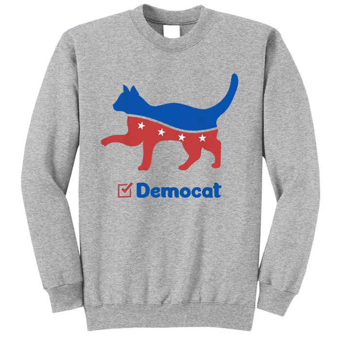 Democat Funny Cat Ladies For Kamala Tall Sweatshirt