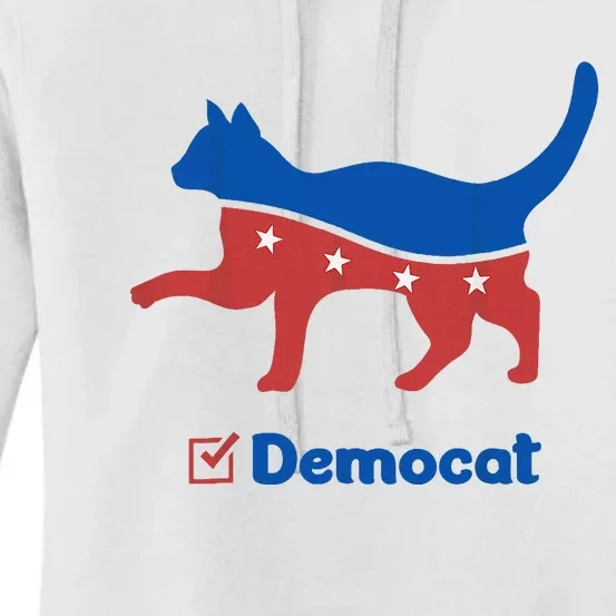 Democat Funny Cat Ladies For Kamala Women's Pullover Hoodie