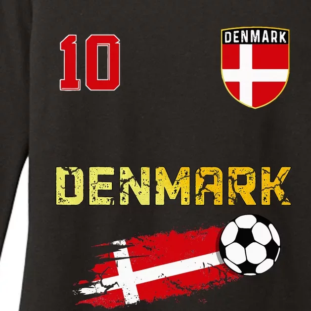 Denmark Flag Danish Pride Lovers Womens CVC Long Sleeve Shirt