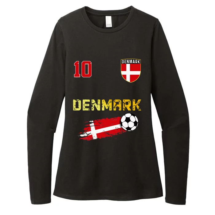 Denmark Flag Danish Pride Lovers Womens CVC Long Sleeve Shirt