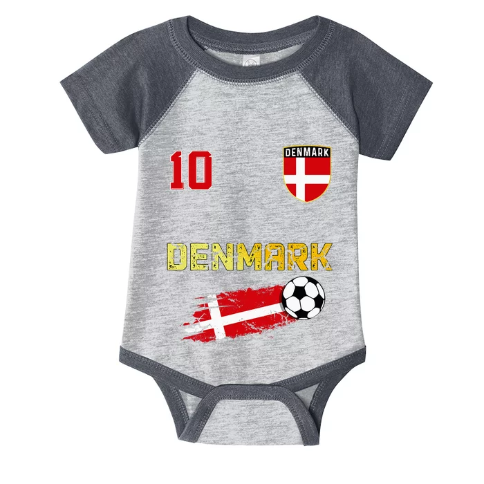 Denmark Flag Danish Pride Lovers Infant Baby Jersey Bodysuit