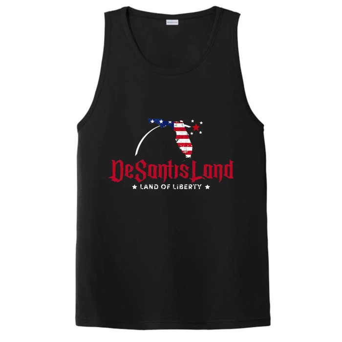 DeSantisLand Florida DeSantis Land Of Liberty DeSantisLand Performance Tank