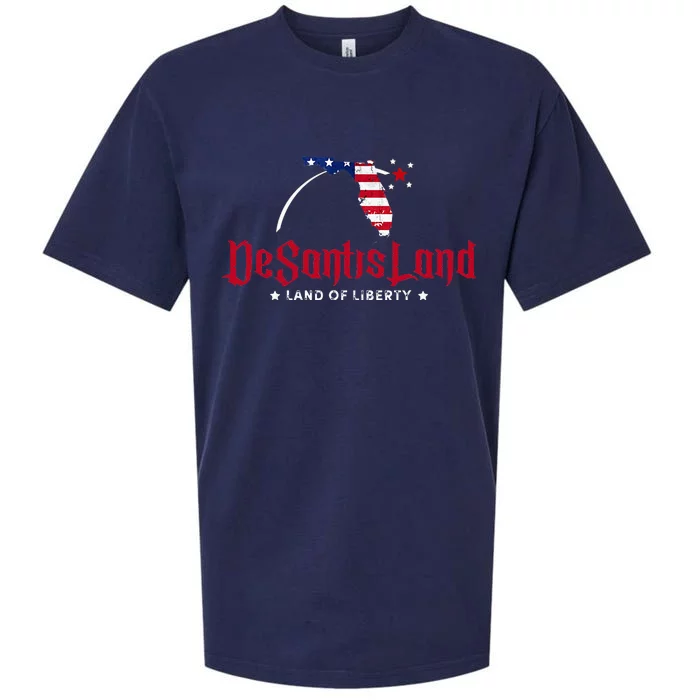 DeSantisLand Florida DeSantis Land Of Liberty DeSantisLand Sueded Cloud Jersey T-Shirt