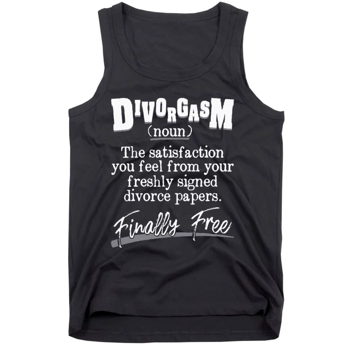 Divorgams Funny Divorce Party Divorcee Breakup Tank Top