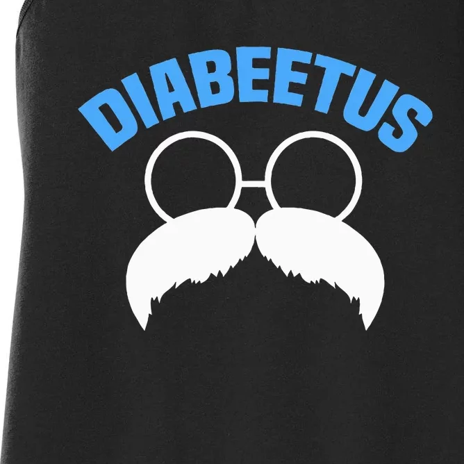 Diabeetus Funny Diabetes Awareness Diabetic Beard Women's Racerback Tank