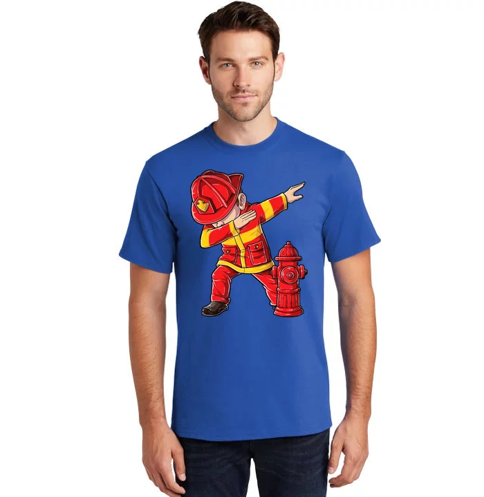 Dabbing Firefighter Dab Dance Funny Firefighting Gift Tall T-Shirt