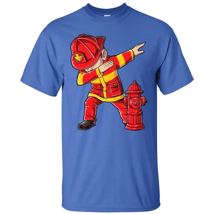 Dabbing Firefighter Dab Dance Funny Firefighting Gift Tall T-Shirt