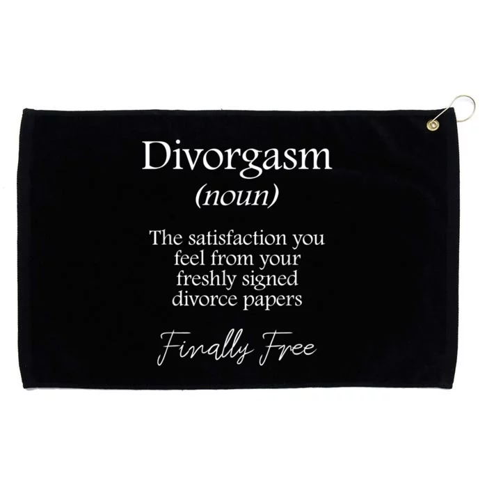 Divorgasm Funny Divorce Design & Party Grommeted Golf Towel