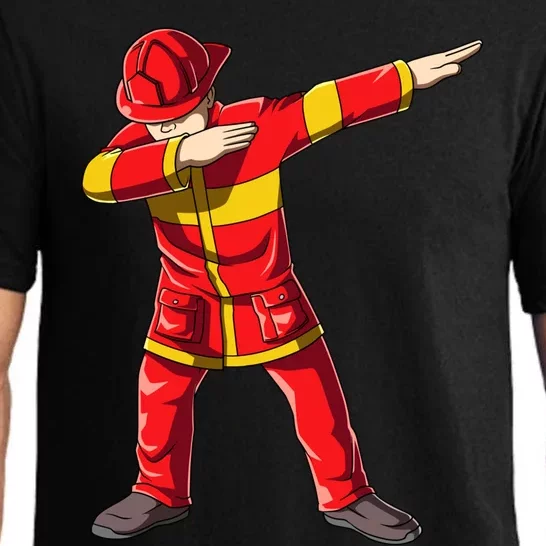 Dabbing Firefighter Dab Junior Firefighters Funny Fire Gift Pajama Set