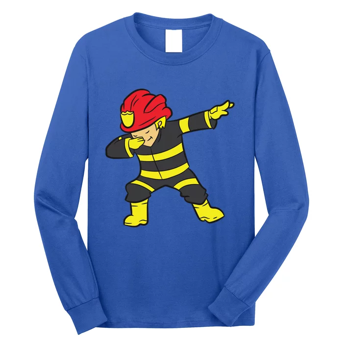 Dabbing Firefighter Dabbing Fire Fire Dab Gift Long Sleeve Shirt