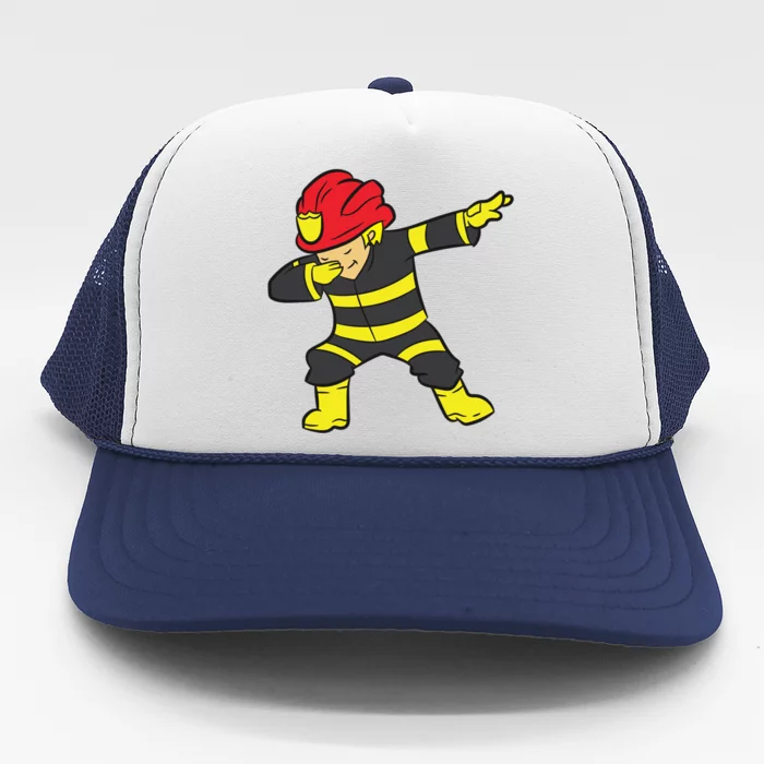 Dabbing Firefighter Dabbing Fire Fire Dab Gift Trucker Hat