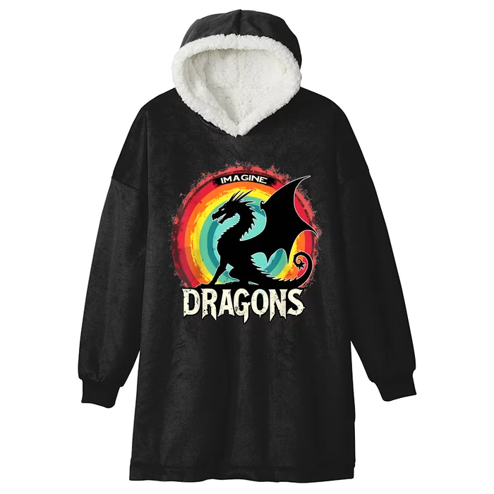 Dragons Fantasy Dragon Magical And Funny Dragon Lover Gifts Hooded Wearable Blanket