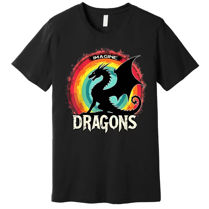 Dragons Fantasy Dragon Magical And Funny Dragon Lover Gifts Premium T-Shirt