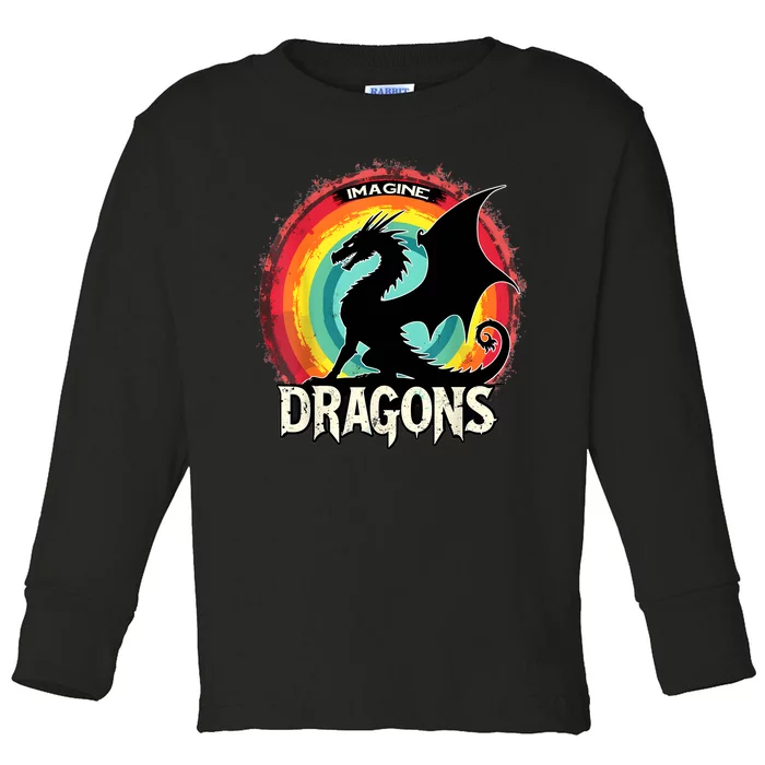 Dragons Fantasy Dragon Magical And Funny Dragon Lover Gifts Toddler Long Sleeve Shirt