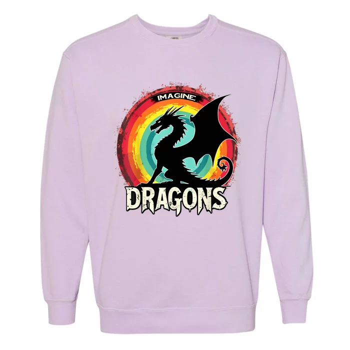 Dragons Fantasy Dragon Magical And Funny Dragon Lover Gifts Garment-Dyed Sweatshirt