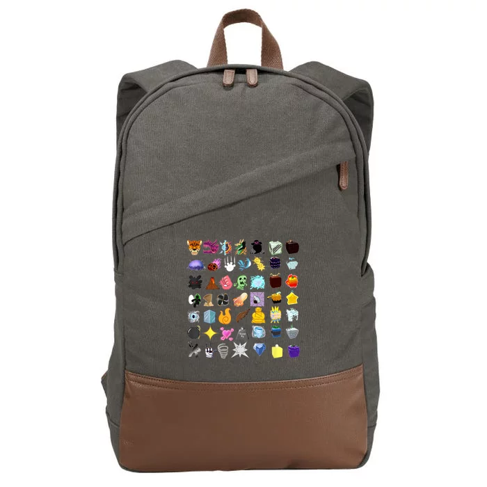 Devil Fruit Devils Fruit Of Blox Fruit Cotton Canvas Backpack