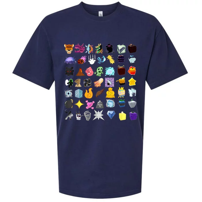 Devil Fruit Devils Fruit Of Blox Fruit Sueded Cloud Jersey T-Shirt