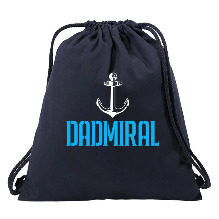 Dadmiral Father Dad Boat Captain Sailors Cool Gift Drawstring Bag