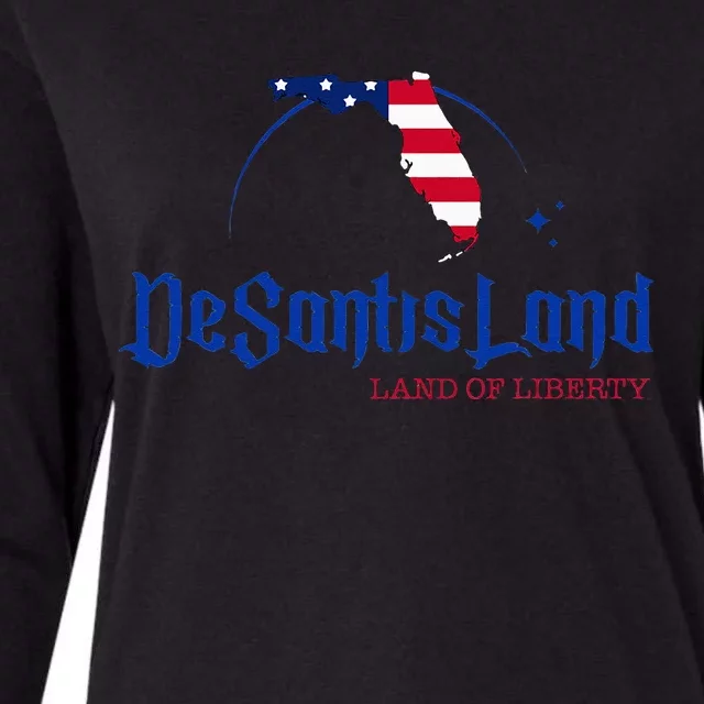 DeSantisLand Florida DeSantis Land Of Liberty DeSantisLand Womens Cotton Relaxed Long Sleeve T-Shirt