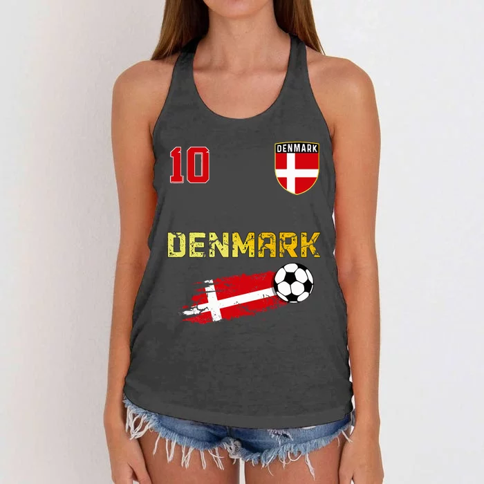 Denmark Flag Danish Pride Lovers Women's Knotted Racerback Tank