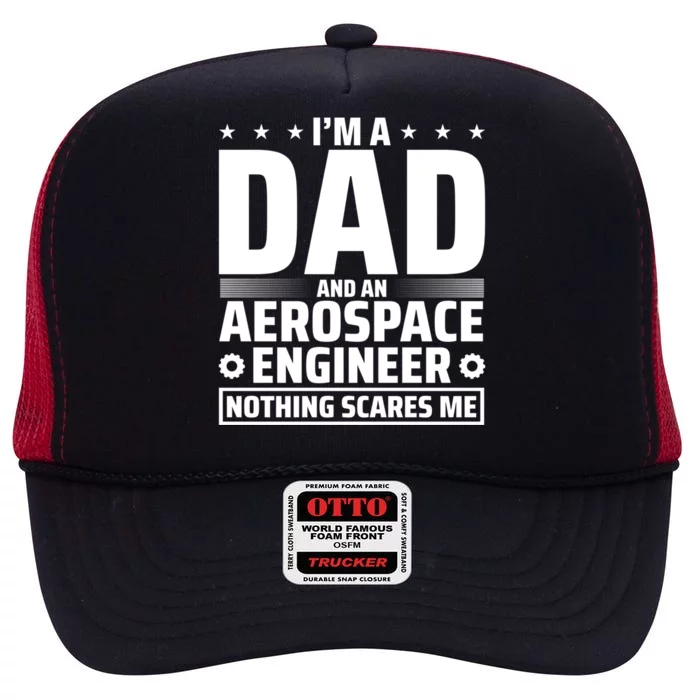 Dad Fathers Day Aeronautical Aerospace Engineering Great Gift High Crown Mesh Trucker Hat