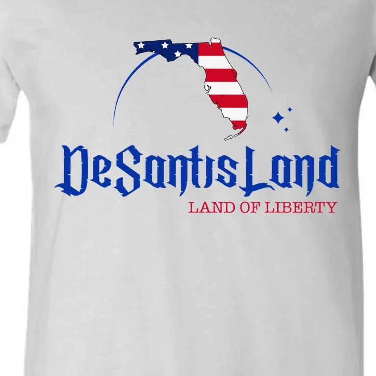 DeSantisLand Florida DeSantis Land Of Liberty DeSantisLand V-Neck T-Shirt