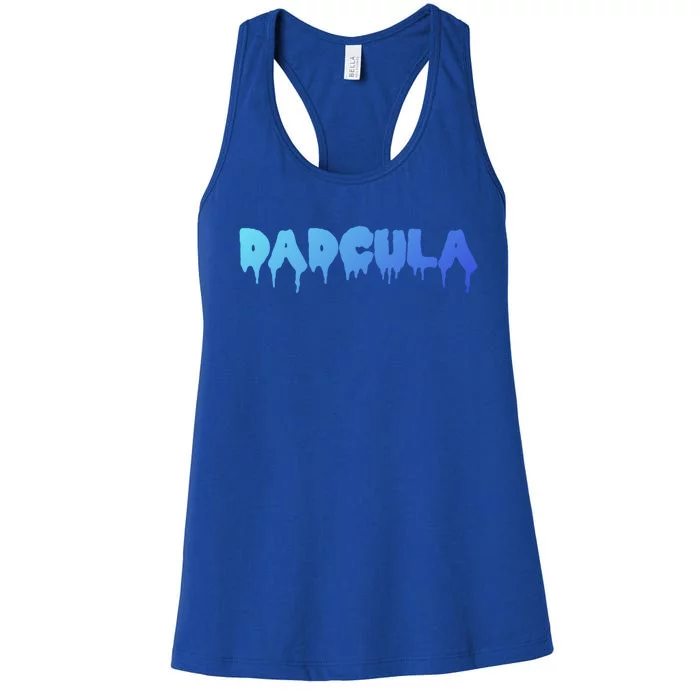 Dadcula Funny Dad Halloween Parent Couple Partner Matching Gift Women's Racerback Tank