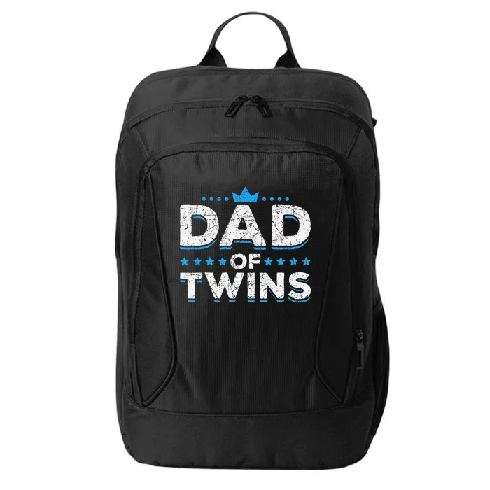 Daddy Fathers Day Dad Of Twins Father Proud Twin Parents City Backpack