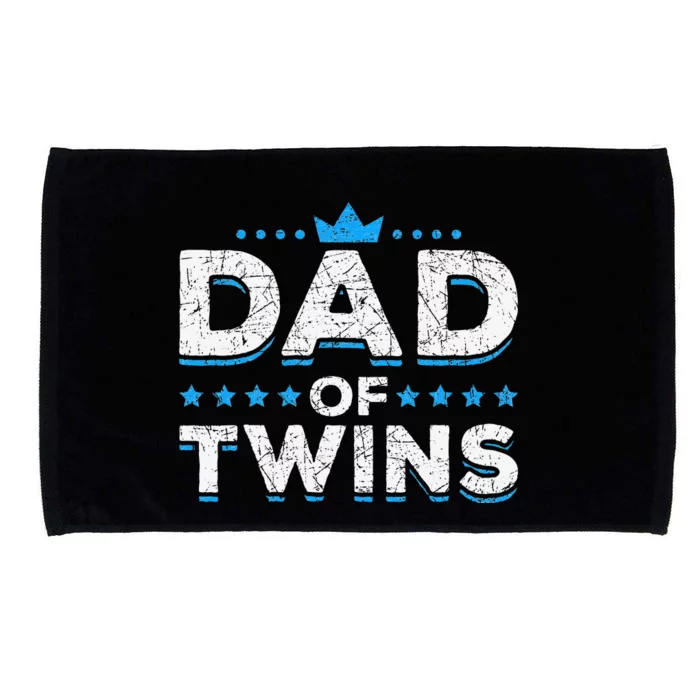 Daddy Fathers Day Dad Of Twins Father Proud Twin Parents Microfiber Hand Towel