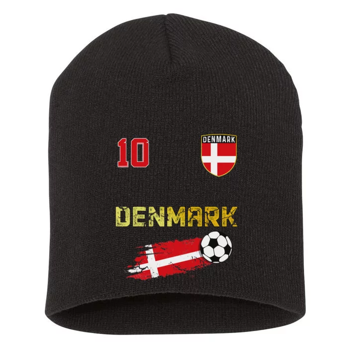 Denmark Flag Danish Pride Lovers Short Acrylic Beanie