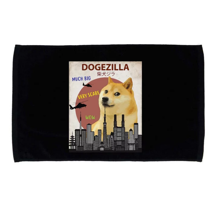 Dogezilla Funny DOGE MEME Shiba Inu Dog Microfiber Hand Towel