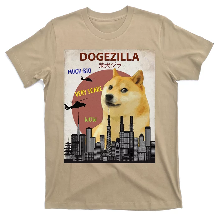 Dogezilla Funny DOGE MEME Shiba Inu Dog T-Shirt