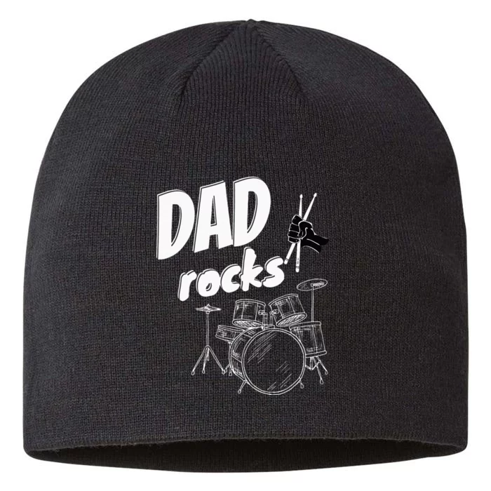 Dad Fathers Day Drum Kit Drums Music Gift Idea 8 1/2in Sustainable Knit Beanie