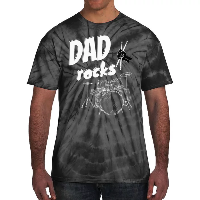 Dad Fathers Day Drum Kit Drums Music Gift Idea Tie-Dye T-Shirt