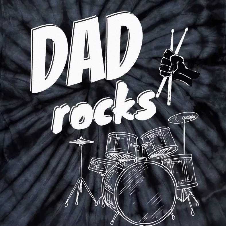 Dad Fathers Day Drum Kit Drums Music Gift Idea Tie-Dye T-Shirt