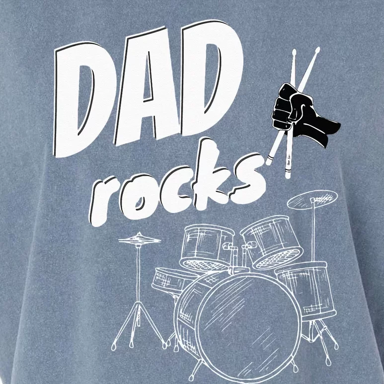 Dad Fathers Day Drum Kit Drums Music Gift Idea Garment-Dyed Women's Muscle Tee