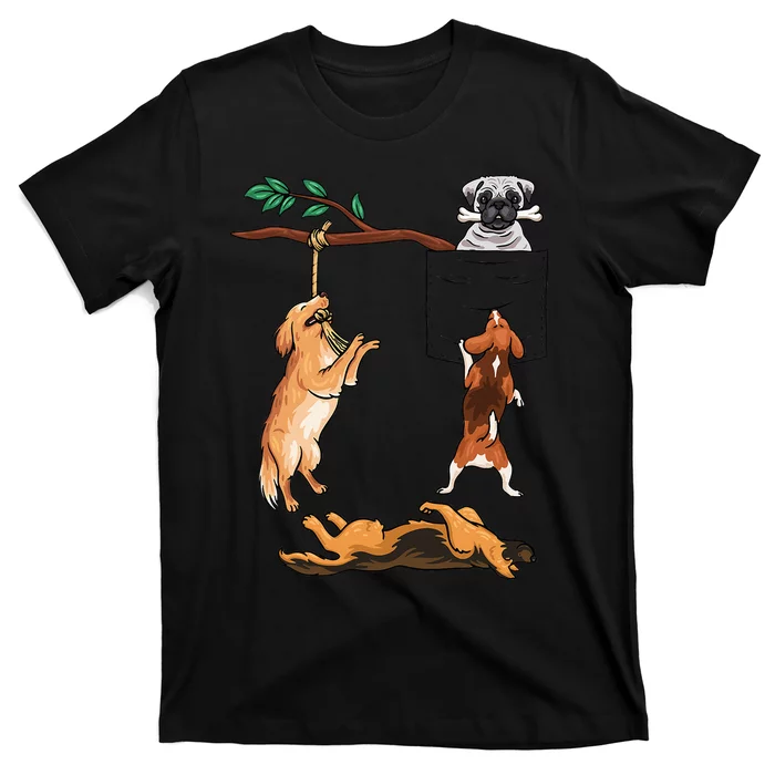 Dog Funny Dog Tee Dogs In Pocke Dog Lover T-Shirt