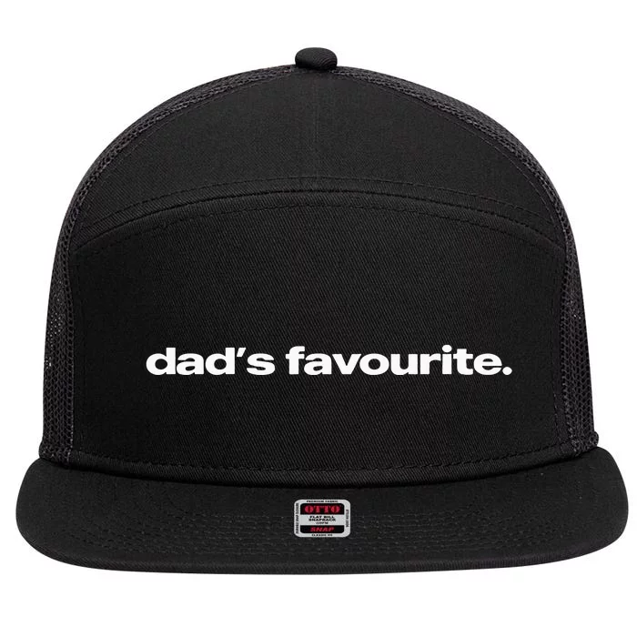 Dads Favourite 7 Panel Mesh Trucker Snapback Hat