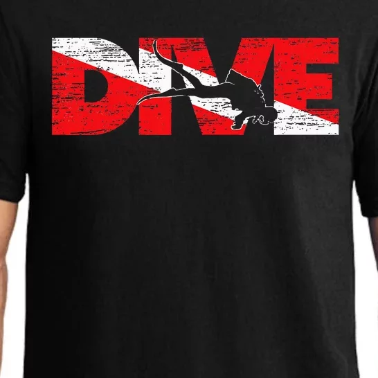 Dive Flag Diver Down Aquaholic Scuba Diving Ocean Life Pajama Set