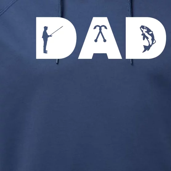 Dad Fishing Performance Fleece Hoodie