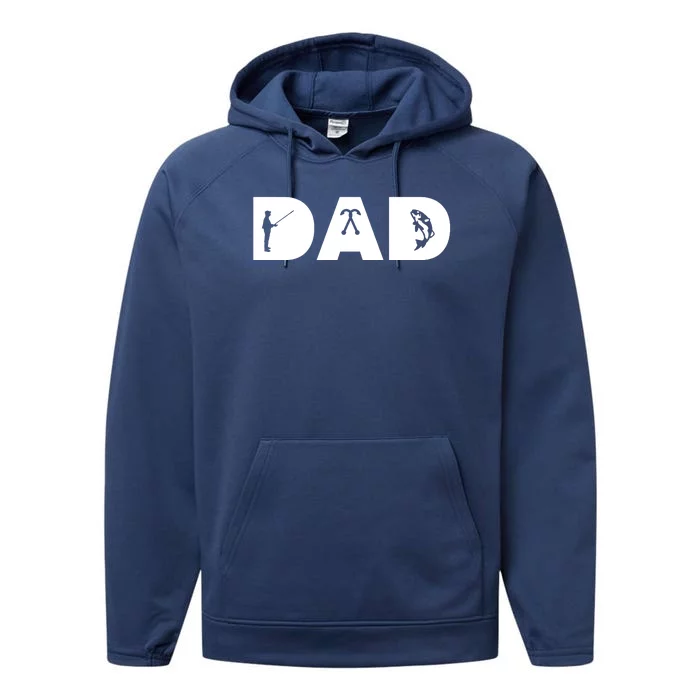 Dad Fishing Performance Fleece Hoodie