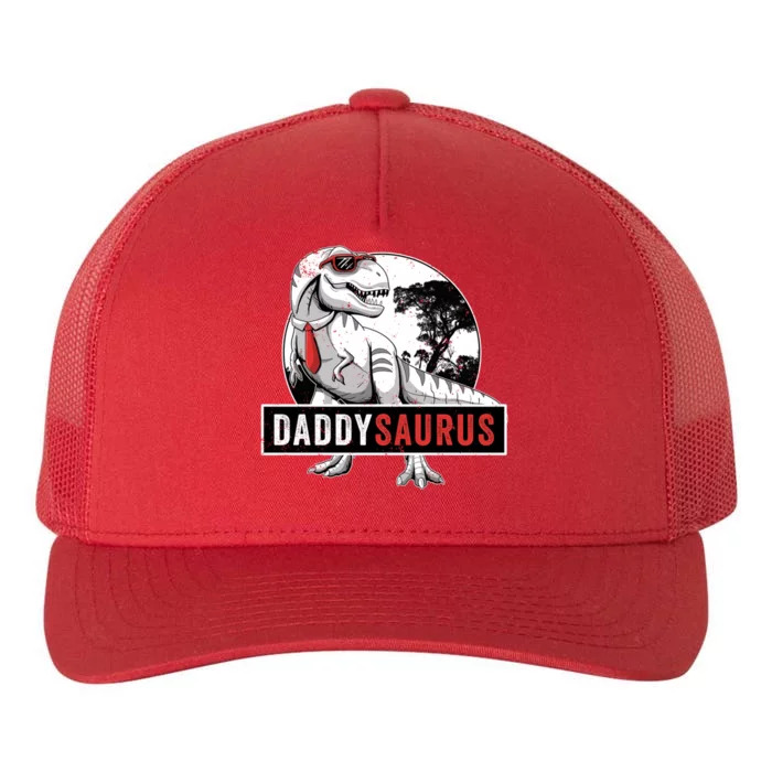 Daddysaurus Funny Daddy Dinosaur Fathers Day Surprise Meaningful Gift Yupoong Adult 5-Panel Trucker Hat