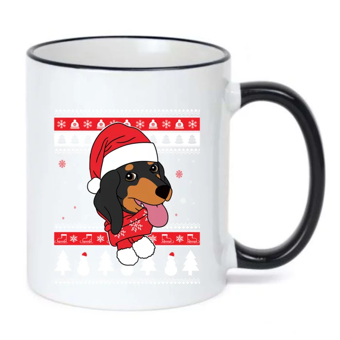 Dachshund Funny Dog Ugly Christmas Gift Black Color Changing Mug