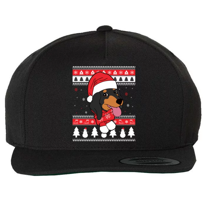 Dachshund Funny Dog Ugly Christmas Gift Wool Snapback Cap