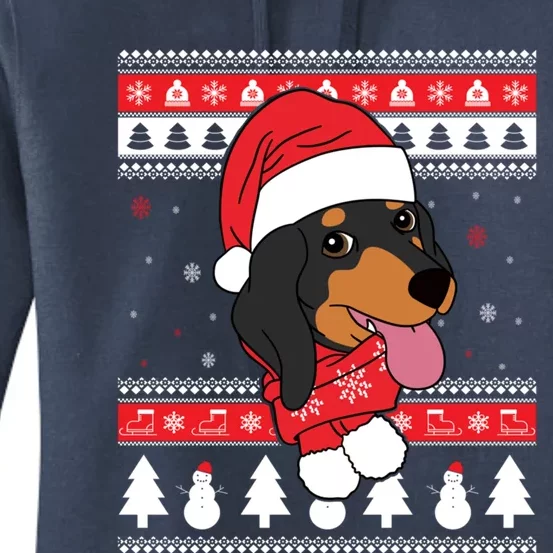 Dachshund Funny Dog Ugly Christmas Gift Women's Pullover Hoodie