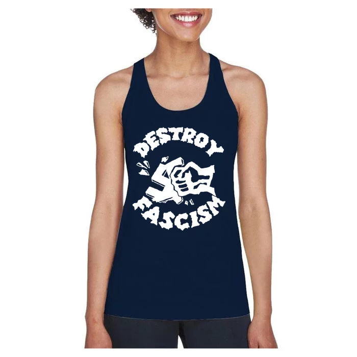 Destroy Fascism Women's Racerback Tank