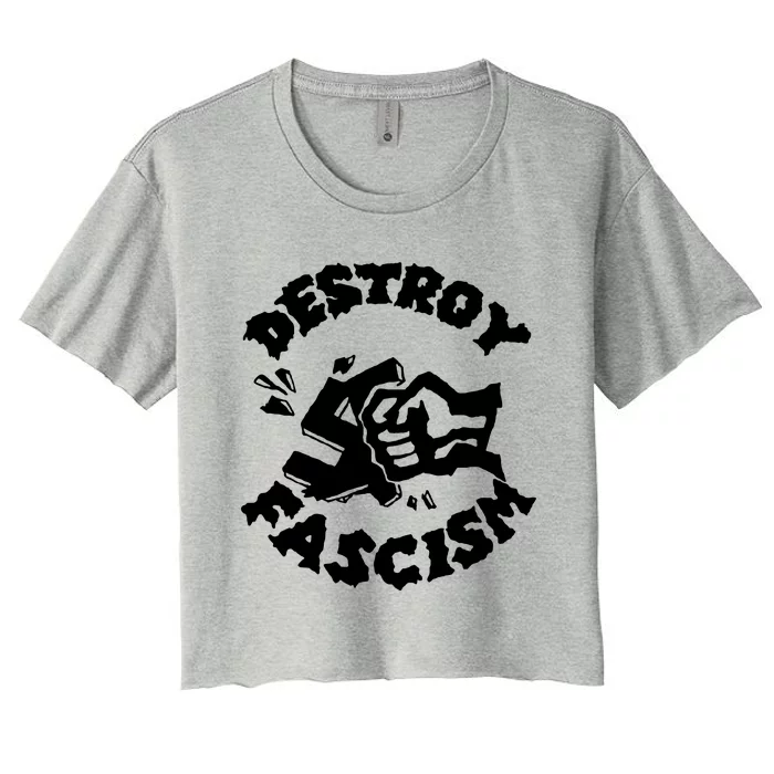 Destroy Fascism Women's Crop Top Tee