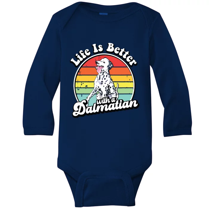 Dalmatian Funny Baby Long Sleeve Bodysuit